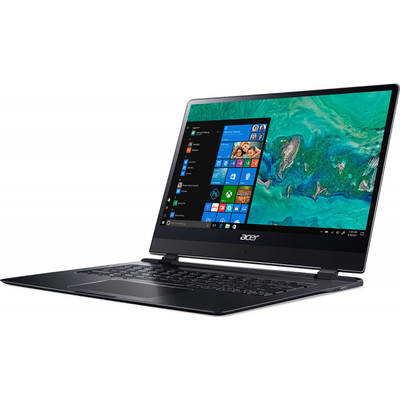 Ultrabook Acer 14" Swift 7 SF714-51T, FHD IPS Touch, Procesor Intel Core i7-7Y75 (4M Cache, up to 3.60 GHz), 8GB, 256GB SSD, GMA HD 615, Win 10 Home, Obsidian Black