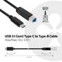 CLUB3D Cablu USB 3.1 Gen2 Type-C la Type-B Male/Male 1m