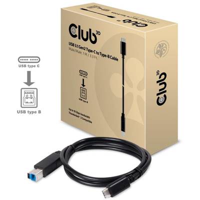 CLUB3D Cablu USB 3.1 Gen2 Type-C la Type-B Male/Male 1m