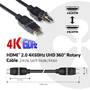 CLUB3D Cablu cu Conectori Rotativi la 360 de grade HDMI 2.0 4K60Hz UHD 2m