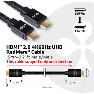 CLUB3D Cablu HDMI 2.0 4K60Hz Tehnologie RedMere 15m