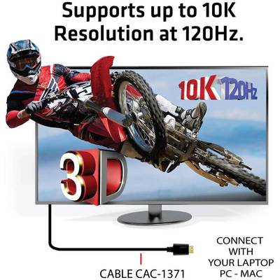CLUB3D Cablu HDMI 2.1 de viteză ultra mare CLUB 3D 10K 120 Hz, 48 Gbps 1 m