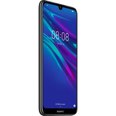 Smartphone Huawei Y6 (2019), Ecran HD+, Quad Core, 32GB, 2GB RAM, Dual SIM, 4G, Midnight Black