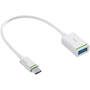Adaptor Cablu adaptor Leitz Complete tip USB-C la tip USB-A, cu iesire pana la 3.1A, 15 cm, alb