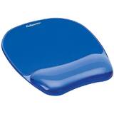 Mouse pad Mouse pad ergonomic cu gel Fellowes Crystal, albastru