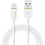 Cablu de date Leitz Complete tip USB-C la tip USB-A, cu iesire pana la 3.1A, 1 m, alb