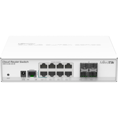 MIKROTIK dublat-CRS112-8G-4S-IN L5 8xGig LAN, 4xSFP, PoE in, desktop case