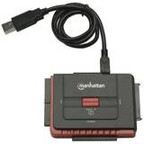 Cablu MANHATTAN Hi-Speed USB to SATA/IDE Adapter,3-in-1 with One-Touch Backup