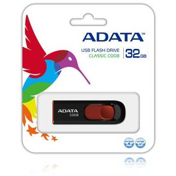 Memorie USB ADATA Classic C008 32GB negru/rosu