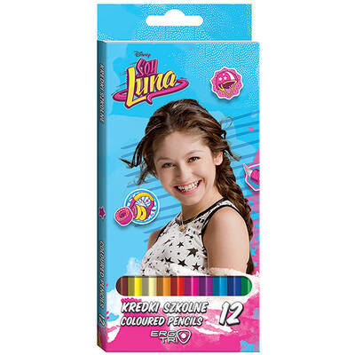 Creioane colorate Soy Luna, mari 12 culori