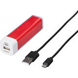 Ultra Compact 2600 mAh, 1x USB, culoare rosie, 136188
