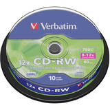 CD-RW Verbatim, 12x, 700 MB, 10 bucati/spindle