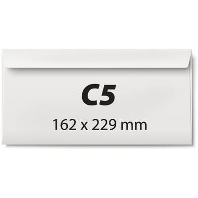 Plic C5, 162 x 229 mm, alb, autoadeziv, 70 g/mp, 500 bucati/cutie