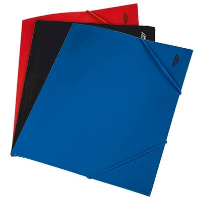 Mapa documente, A4, plastic, inchidere cu elastic, albastru