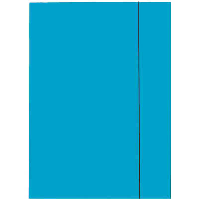 Mapa Esselte Economy din carton, cu elastic, albastru deschis