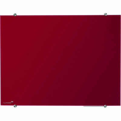 Tabla magnetica din sticla Legamaster, 90 x 120 cm, rosu