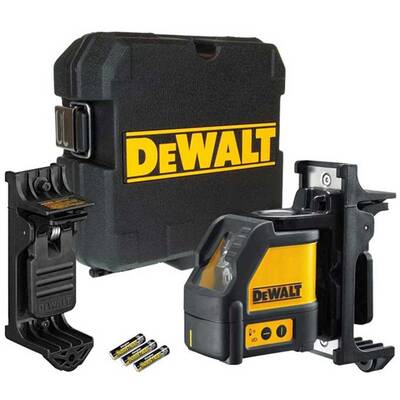 DeWalt DW088K - Nivela laser cu linii, 10 m, +/-0.3 mm/m, 2 linii laser, fascicul rosu, suport perete, valiza plastic