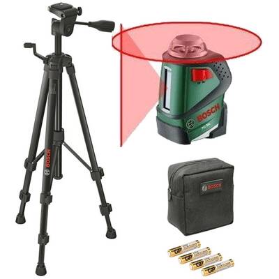 Bosch - PLL 360 Set - Nivela laser cu linii, 20 m, +/-0.4 mm/m, 1 linie laser, fascicul rosu, proiectie 360 grade, trepied, geanta textila