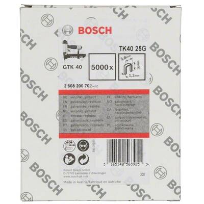 BOSCH 2608200702 - Capse 25x5.8x1.2mm, 5000 buc, GTK 40
