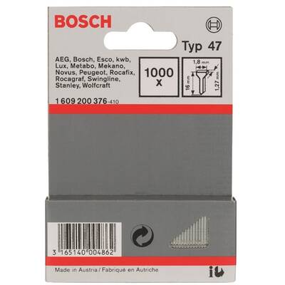 BOSCH 1609200376 - Cuie masini pneumatice, cap inecat, -, 16 mm, PTK 19 E, 1000 buc