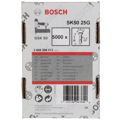 BOSCH SK50 25G - Cuie masini pneumatice, cap inecat, -, 25 mm, GSK 50, 5000 buc