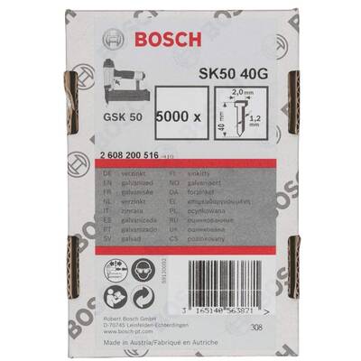 BOSCH SK50 40G - Cuie masini pneumatice, cap inecat, -, 40 mm, GSK 50, 5000 buc
