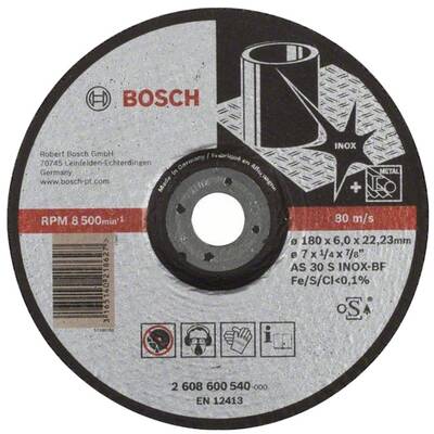 BOSCH Expert for Inox - Disc polizare inox, 180x22.2x6  mm, Se livreaza multiplu de 10, Pret/Bucata