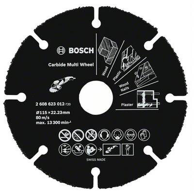 BOSCH Multi Wheel - Disc taiere lemn, 115x22.2x1 mm