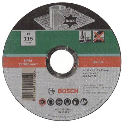 BOSCH WA 60 T BF - Disc taiere metal, 115x22.2x1 mm, Se livreaza multiplu de 10, Pret/Bucata