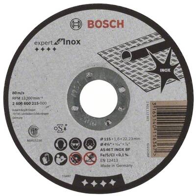 BOSCH Expert for Inox - Disc taiere inox, 115x22.2x1.6 mm
