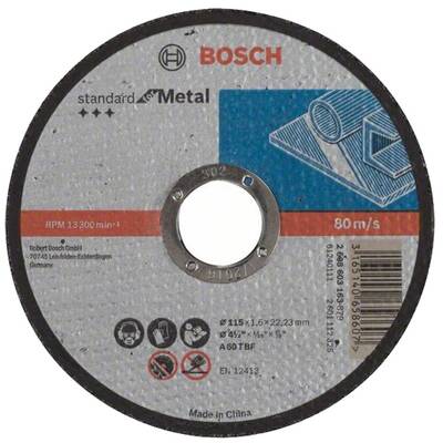 BOSCH Standard for Metal - Disc taiere metal, 115x22.2x1.6 mm, Se livreaza multiplu de 25, Pret/Bucata