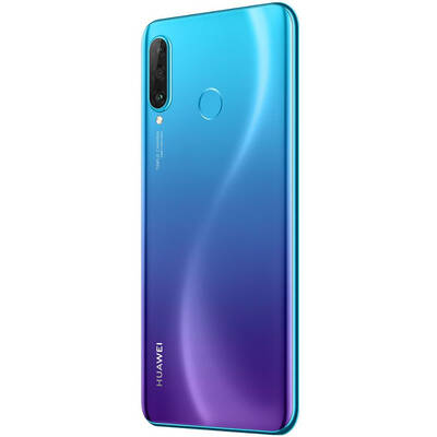 Smartphone Huawei P30 Lite, Octa Core, 128GB, 4GB RAM, Dual SIM, 4G, 4-Camere, Peacock Blue