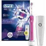 Periuta electrica Oral B PRO 750 3D White Pink Edition + travel case