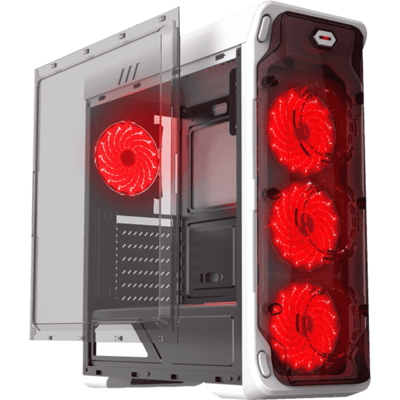 Carcasa PC Gamemax Starlight-W-Red