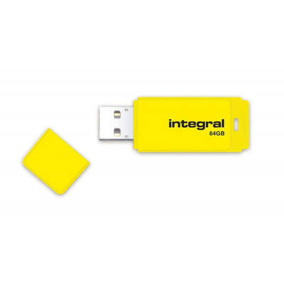 Memorie USB Integral Neon 64GB USB 2.0 Yellow