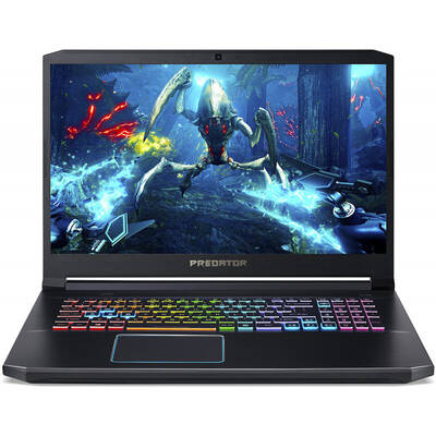Laptop Acer Gaming 17.3'' Predator Helios 300 PH317-53, FHD IPS 144Hz, Procesor Intel Core i7-9750H (12M Cache, up to 4.50 GHz), 16GB DDR4, 1TB 7200 RPM + 512GB SSD, GeForce RTX 2070 8GB, Win 10 Home, Black