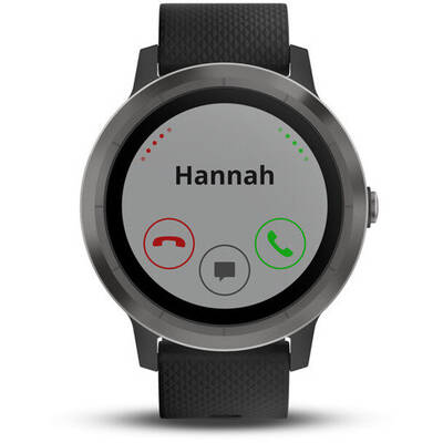 Smartwatch Garmin Vivoactive 3, gri inchis, curea silicon negru GPS + HR
