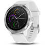 Smartwatch Garmin Vivoactive 3, argintiu, curea silicon alb GPS + HR