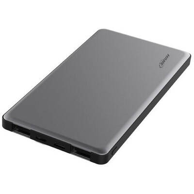 Hame P49C, 5000 mAh, 2x USB, 1x USB-C, 1x microUSB, cu tehnologia Quick Charge 3.0, Black - Grey