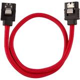 Premium Sleeved SATA 6Gbps 30cm Cable — Red