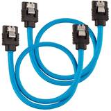 Premium Sleeved SATA 6Gbps 30cm Cable — Blue