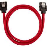 Premium Sleeved SATA 6Gbps 60cm Cable — Red