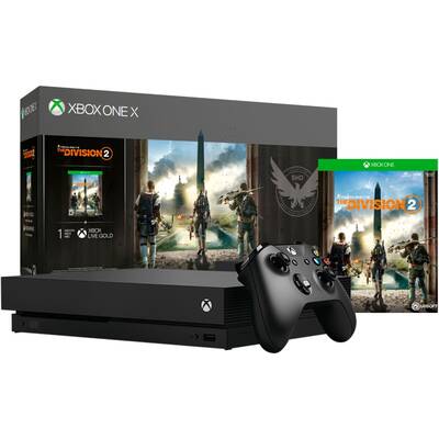 Consola jocuri Microsoft Xbox One X 1TB + Tom Clancy’s The Division 2
