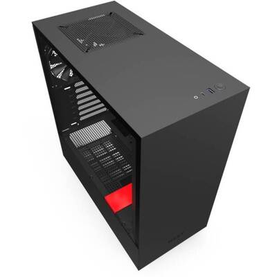 Carcasa PC NZXT H510 Matte Black/Red