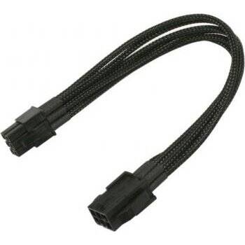 Cablu Nanoxia Cablu adaptor prelungitor PCIE 6 pini, 30 cm, negru