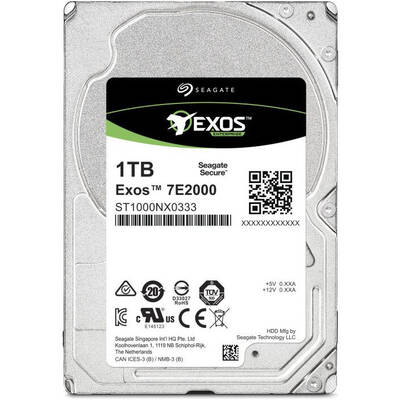 Hard disk server Seagate Exos Capacity 2.5 HDD, 1TB, 7200 RPM, 128MB, NL-SAS 12GB/s, 5xx Emulation, Standard Model