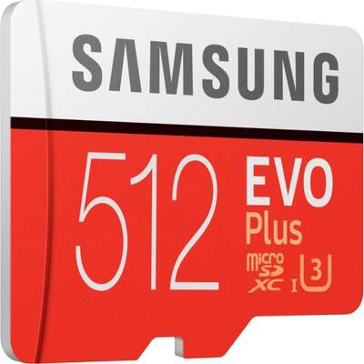 Card de Memorie Samsung EVO Plus microSDXC UHS-I U3 Clasa 10 512GB + Adaptor