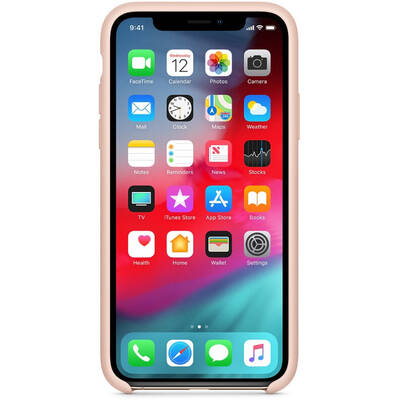 Apple Protectie pentru spate, material silicon, pentru iPhone Xs Max, culoare Pink Sand