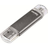 Memorie USB HAMA Flash LaetaTwin USB2.0,64GB,gr, 123926