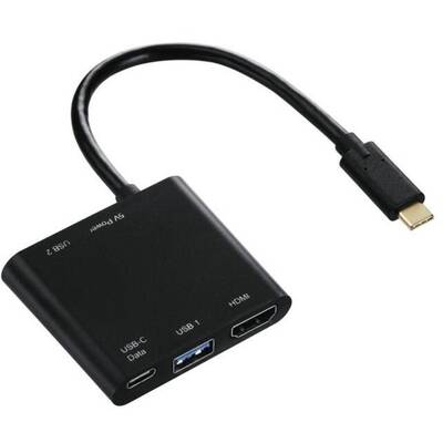 Adaptor Hama Adaptor 4in1 USB-C negru, 135729